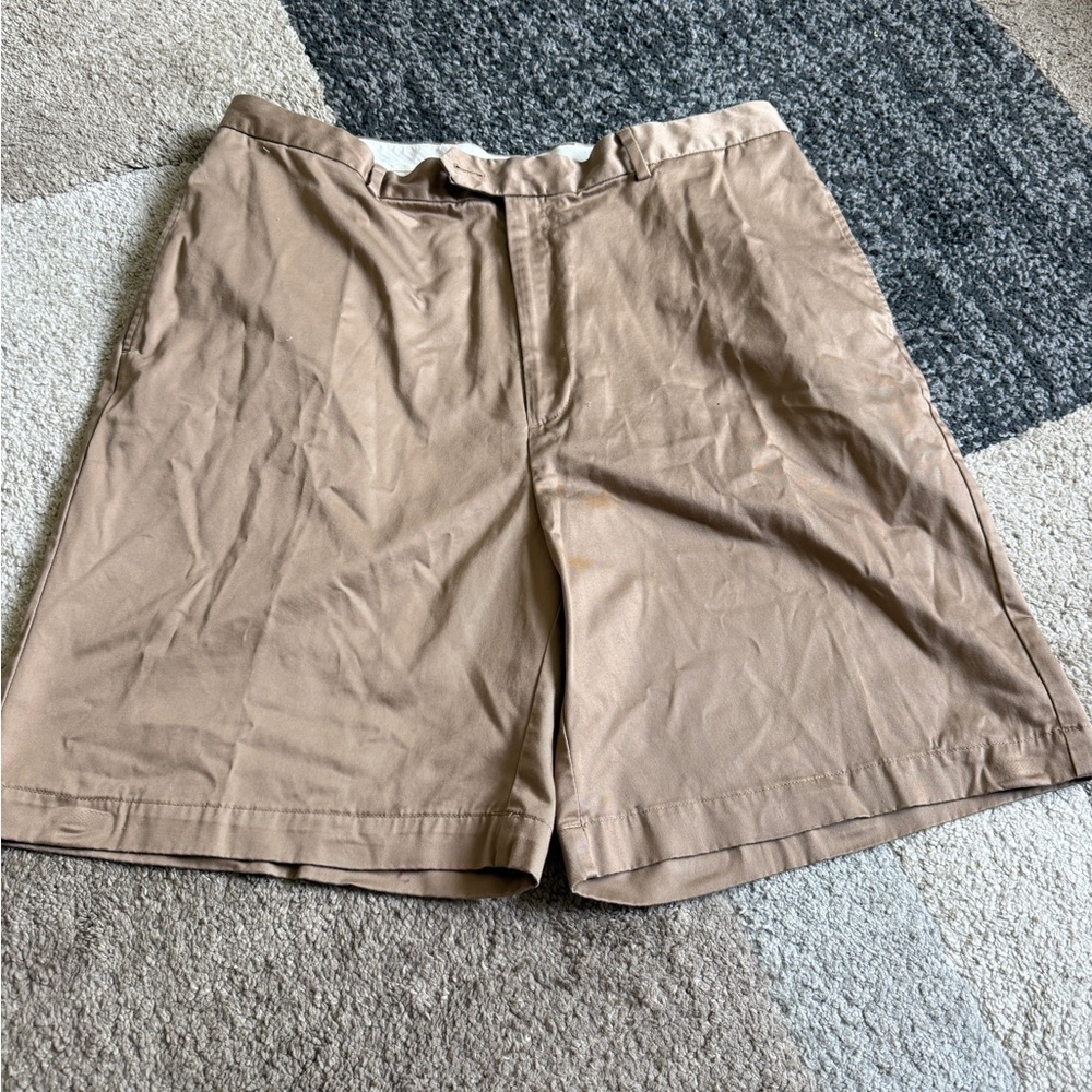 Daniel Cremieux Men's Tan Cotton Shorts Signature Collection- Size 40